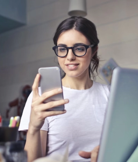 Girl with phone